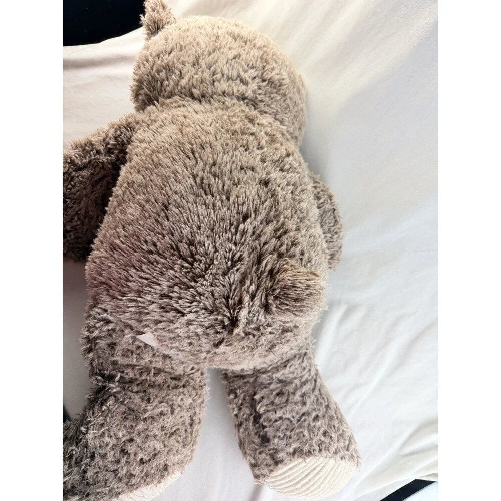 Large Brown Teddy Bear Plush Stuffed Animal 22” Soft Fuzzy Cuddly Bear With Bow